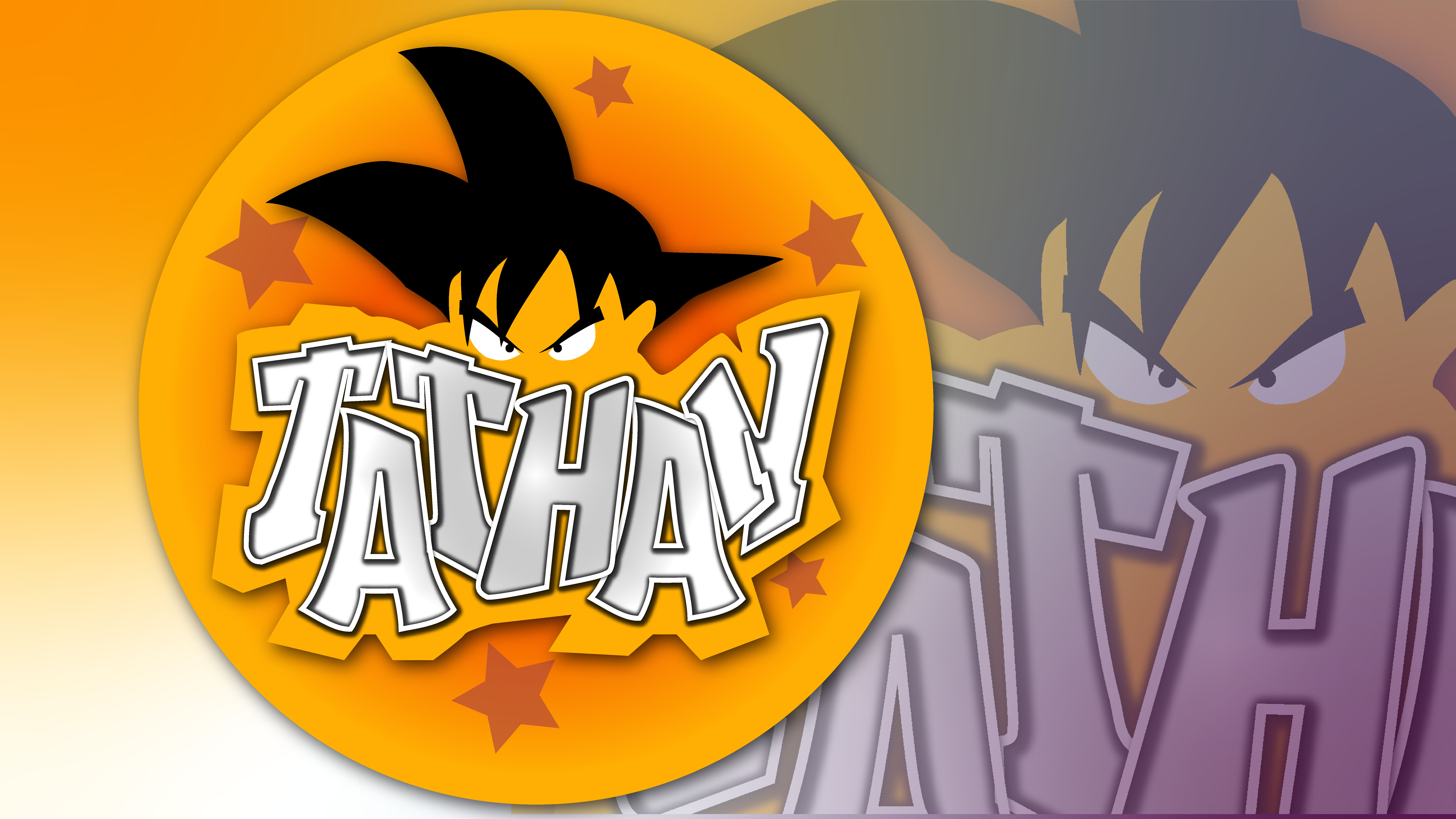 un fond d'écran hd avec le logo de tathan sur le theme de dragonball